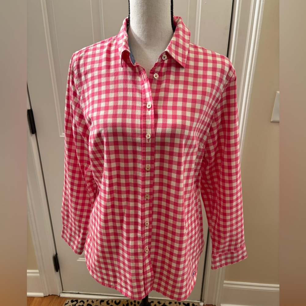 Talbots COTTON BUTTON FRONT SHIRT